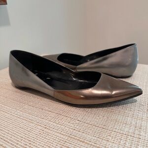 Pierre Hardy Metallic calf leather pointed toe flats